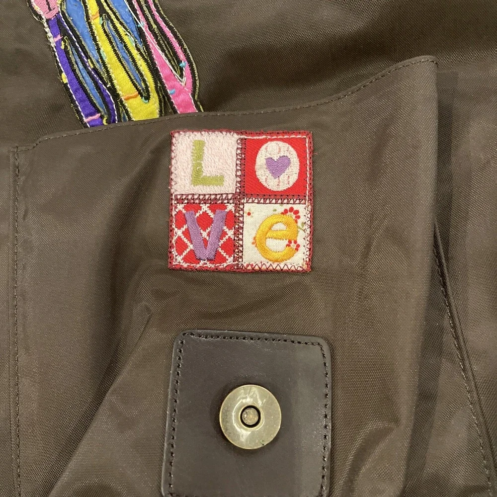 Gap Messenger Shoulder Brown Adjustable Strap Patches‎ Travel Retro Bag 16x13
